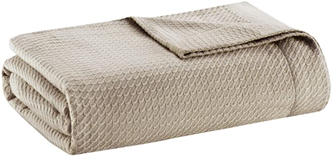 gyptian Cotton Luxury Bed Throw - Khaki.